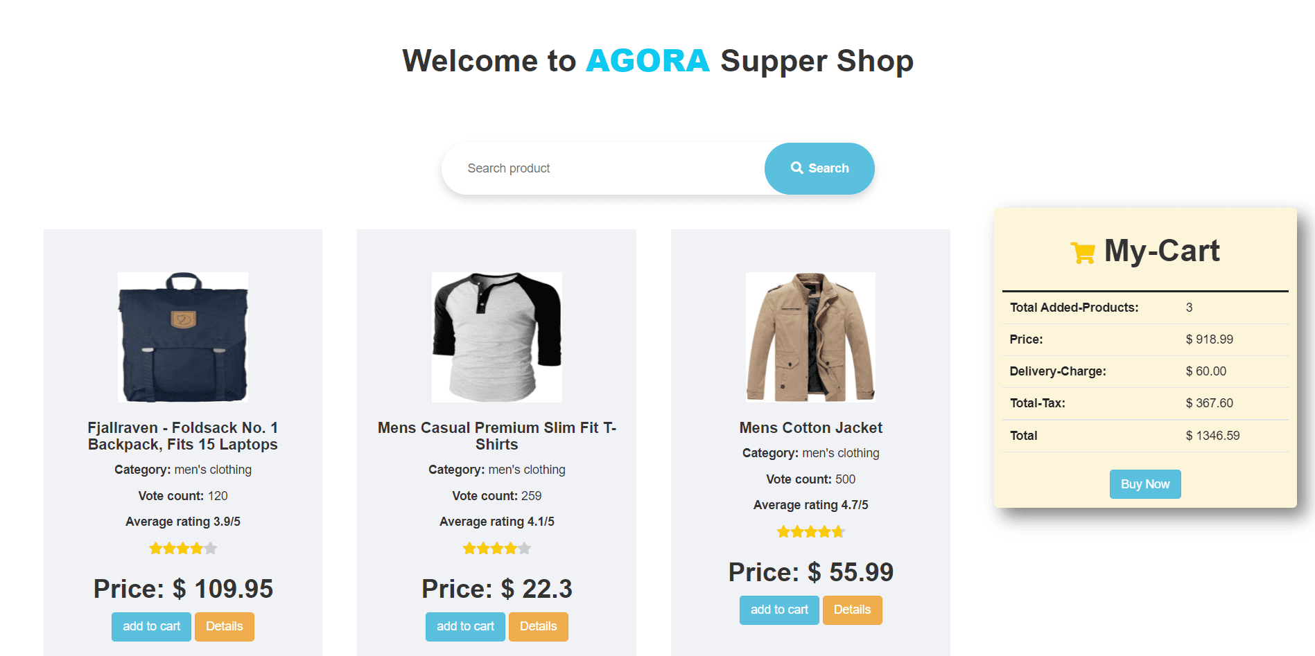 Screenshot of Agora Super Shop