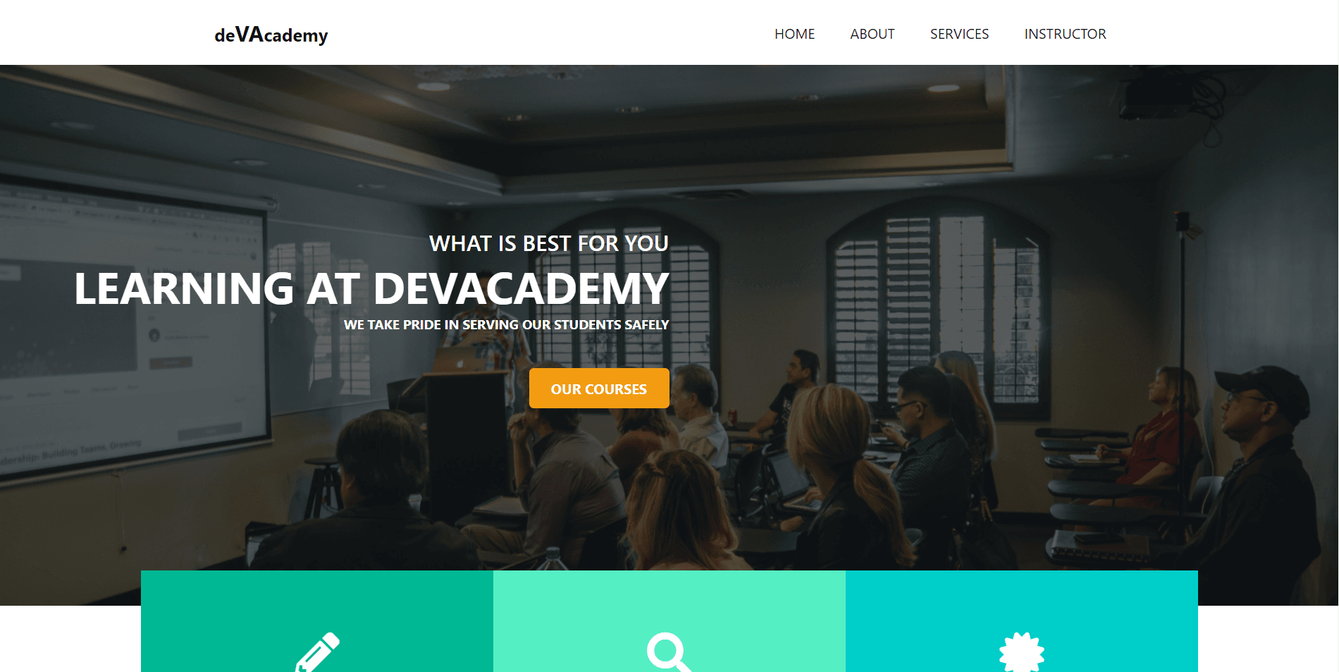 Screenshot of DevAcademy